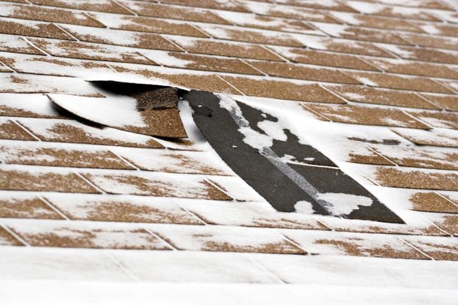 winter roof problems, winter roof damage